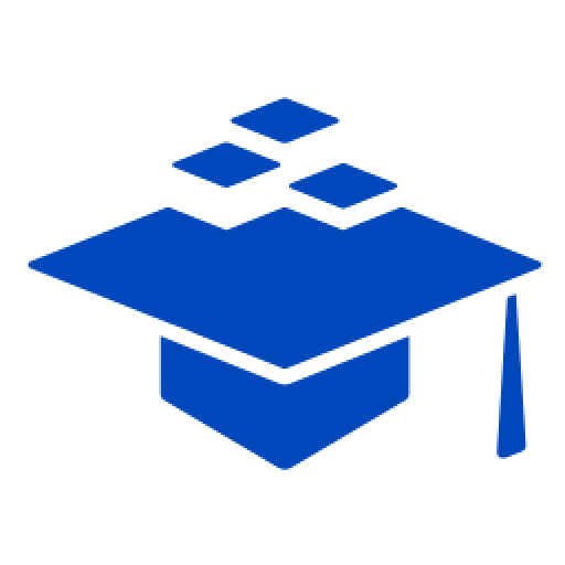 Educative Tech Graduation Cap Logo Mark